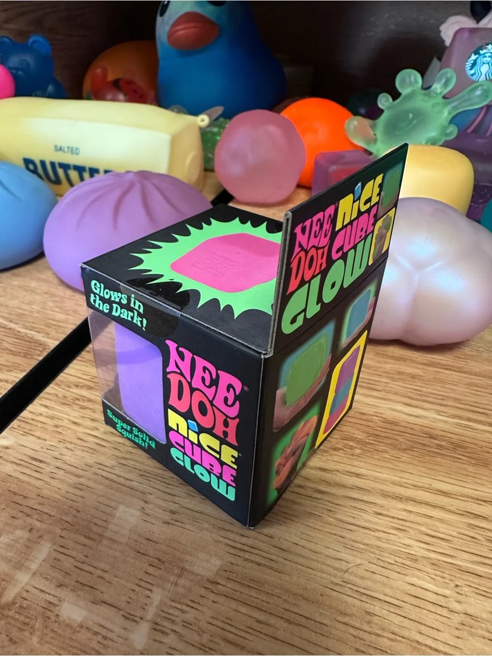 Authentic NeeDoh Nice Cube Glow- Purple